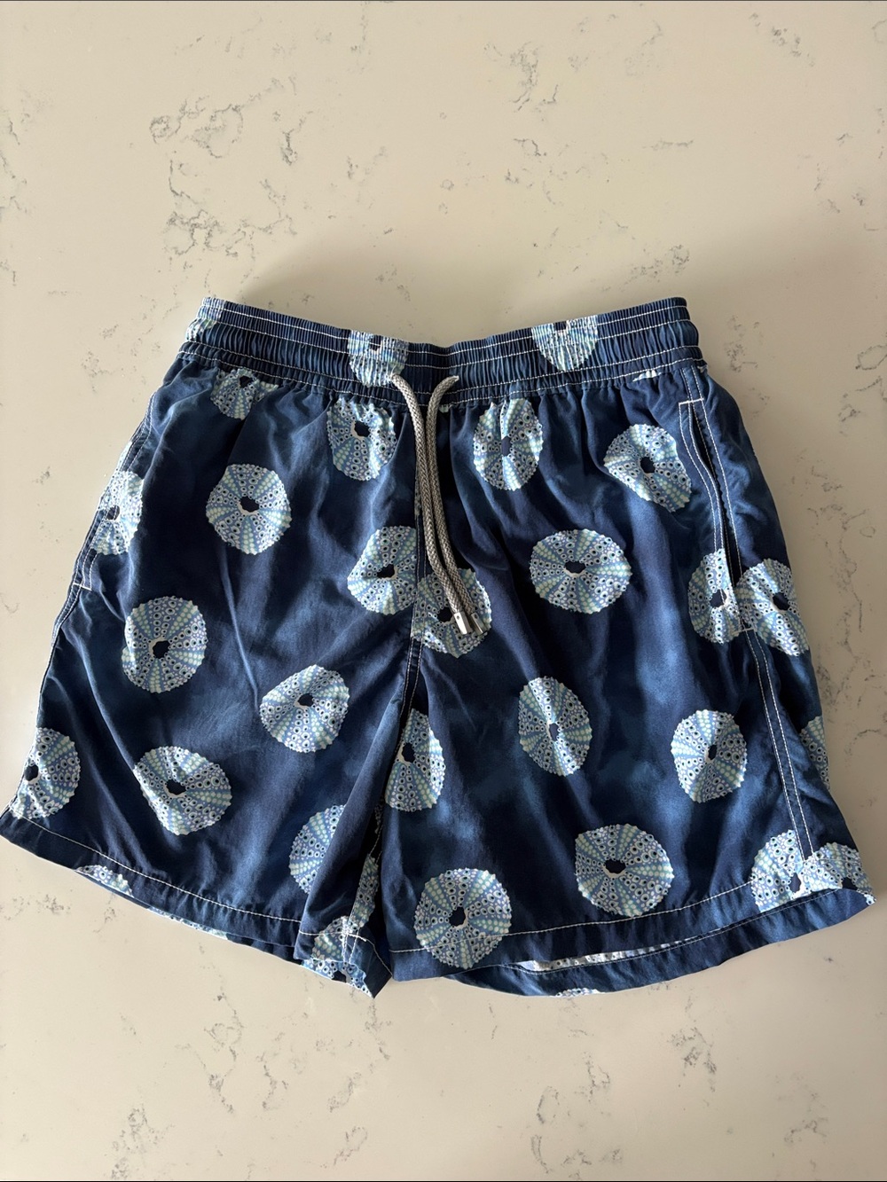 Authentic Vilebrequin Moorea Swim Trunks Blue Sea Urchin Oursinade Men’s Large - Picture 2 of 12